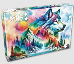 DELFY CASSE-TÊTE 1000 PIÈCES - LOUP AUX MULTIPLES TEINTES #DE-24045